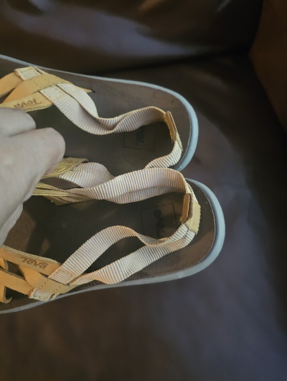 Teva Women's Strappy Sandals in Tan - Picture 3 of 6
